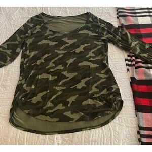 Camo, lightweight, long sleeve shirt. Worn twice.